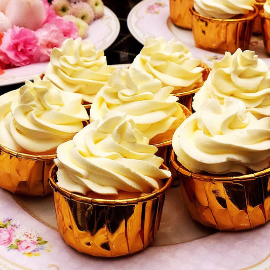 Disposable Aluminum Ice Cream Cupcake Baking Cups 50 Pcs