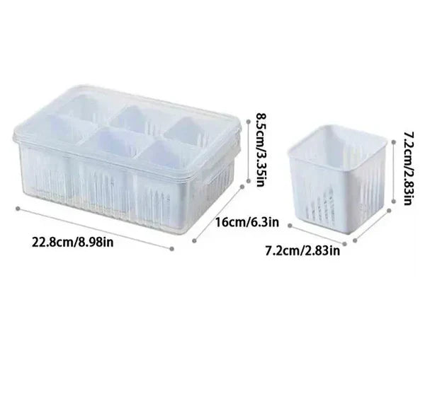 6 Grids Food Storage Container with Lid