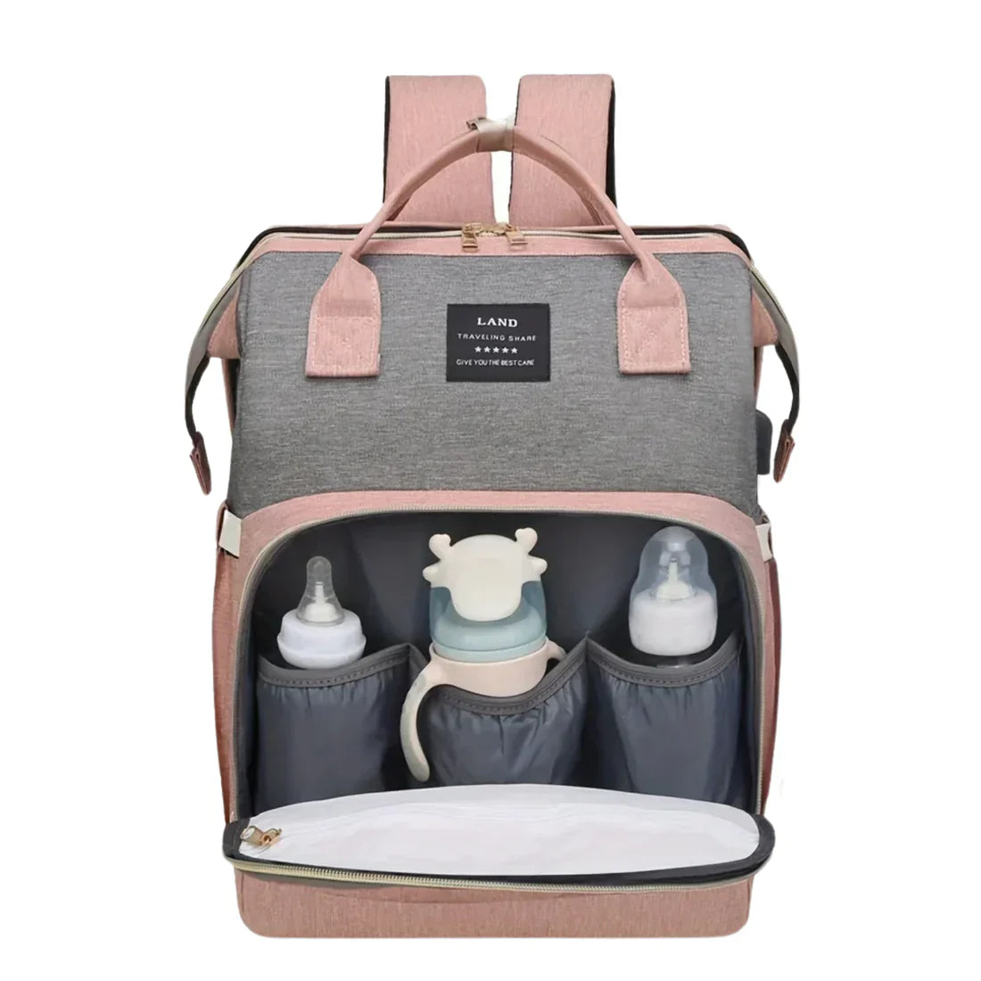 Baby Travel Diaper Bag With Outdoor Bassinet Bed  Backpack