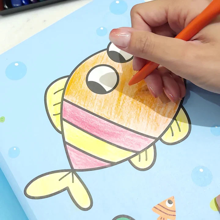 Kids Plastic Crayons Coloring Marker - Pack of 12