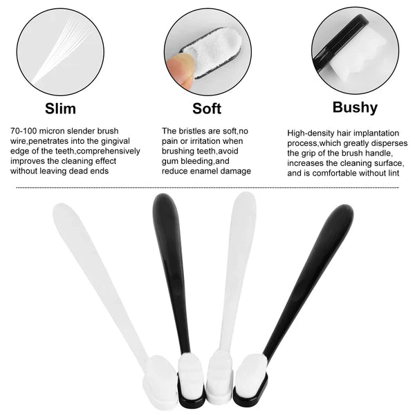 Soft Bristles Nano Toothbrush With Travel Case