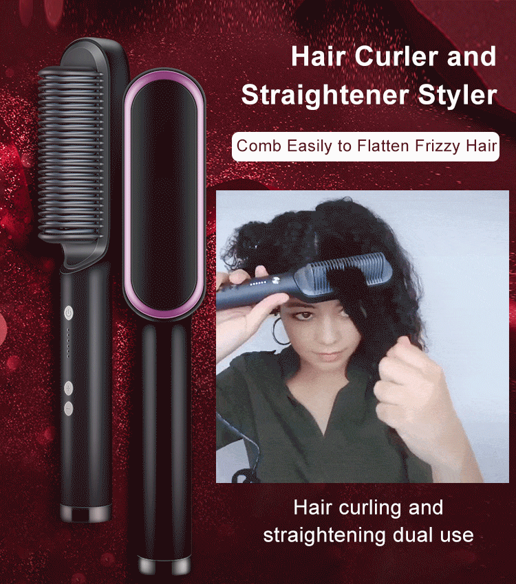 Professional Anti Scaled Hair Straightener Brush