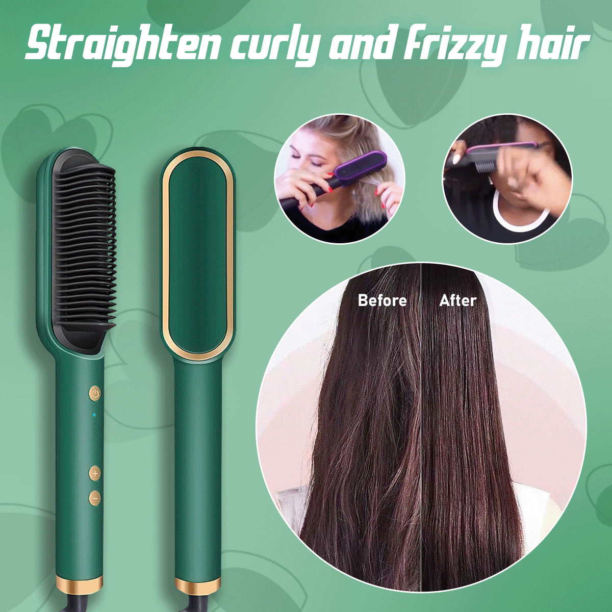 Professional Anti Scaled Hair Straightener Brush