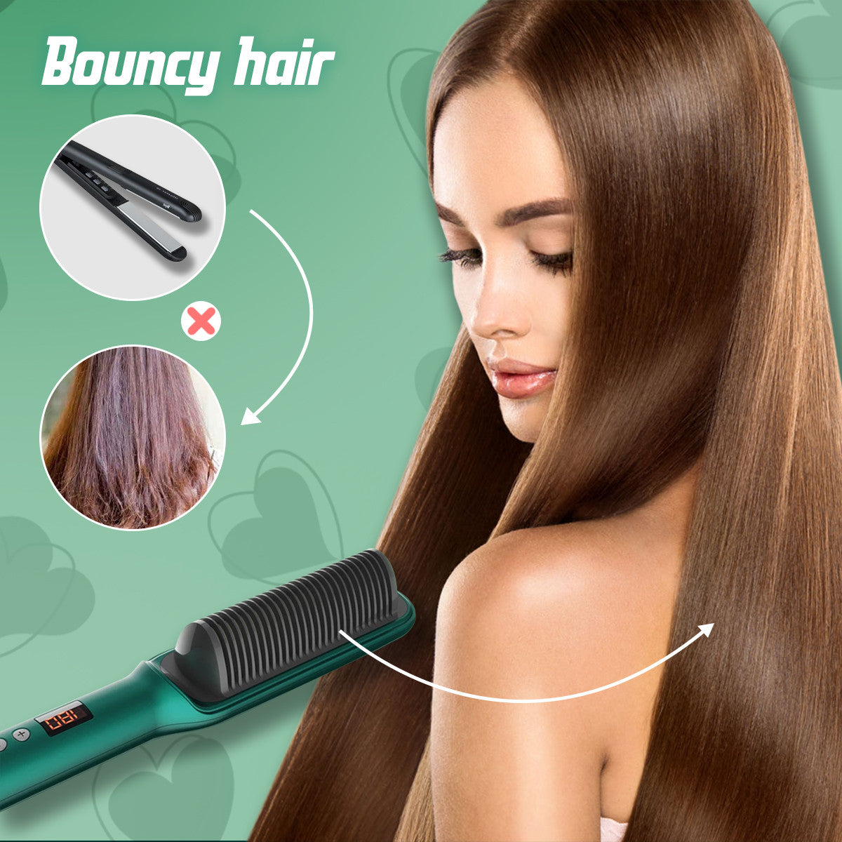 Professional Anti Scaled Hair Straightener Brush