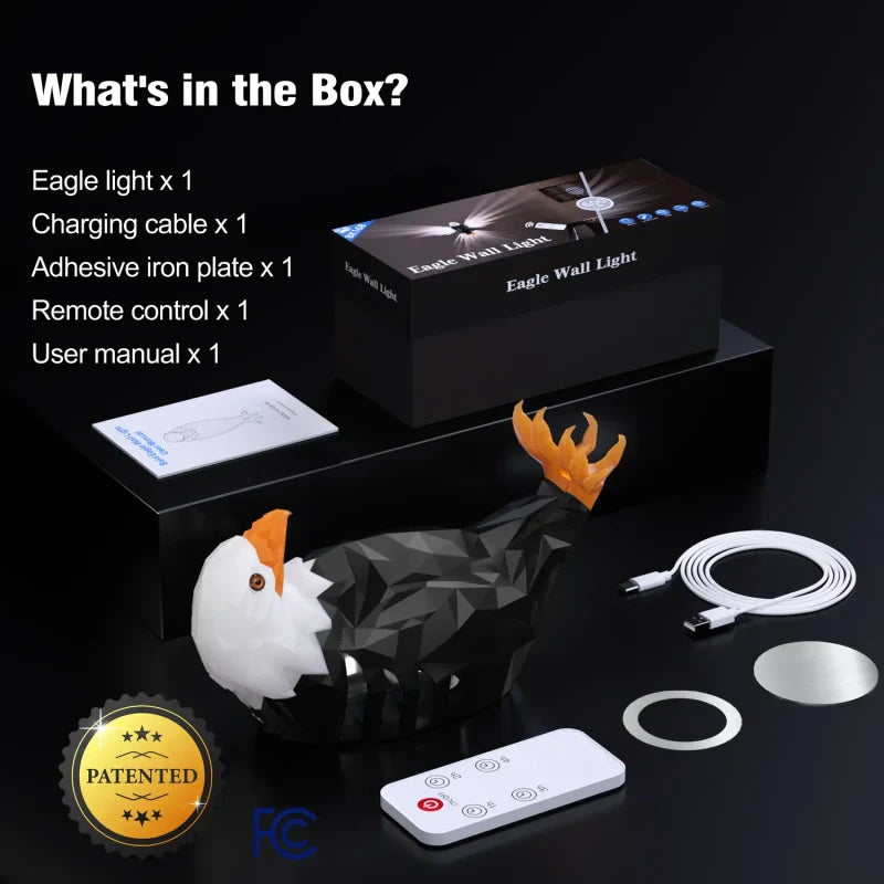 3D Luminous Eagle Wall Decoration Light