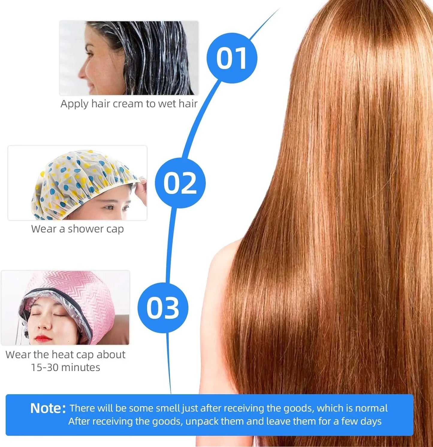 Electric Thermal Hair Steamer Cap for Hair SPA Massager