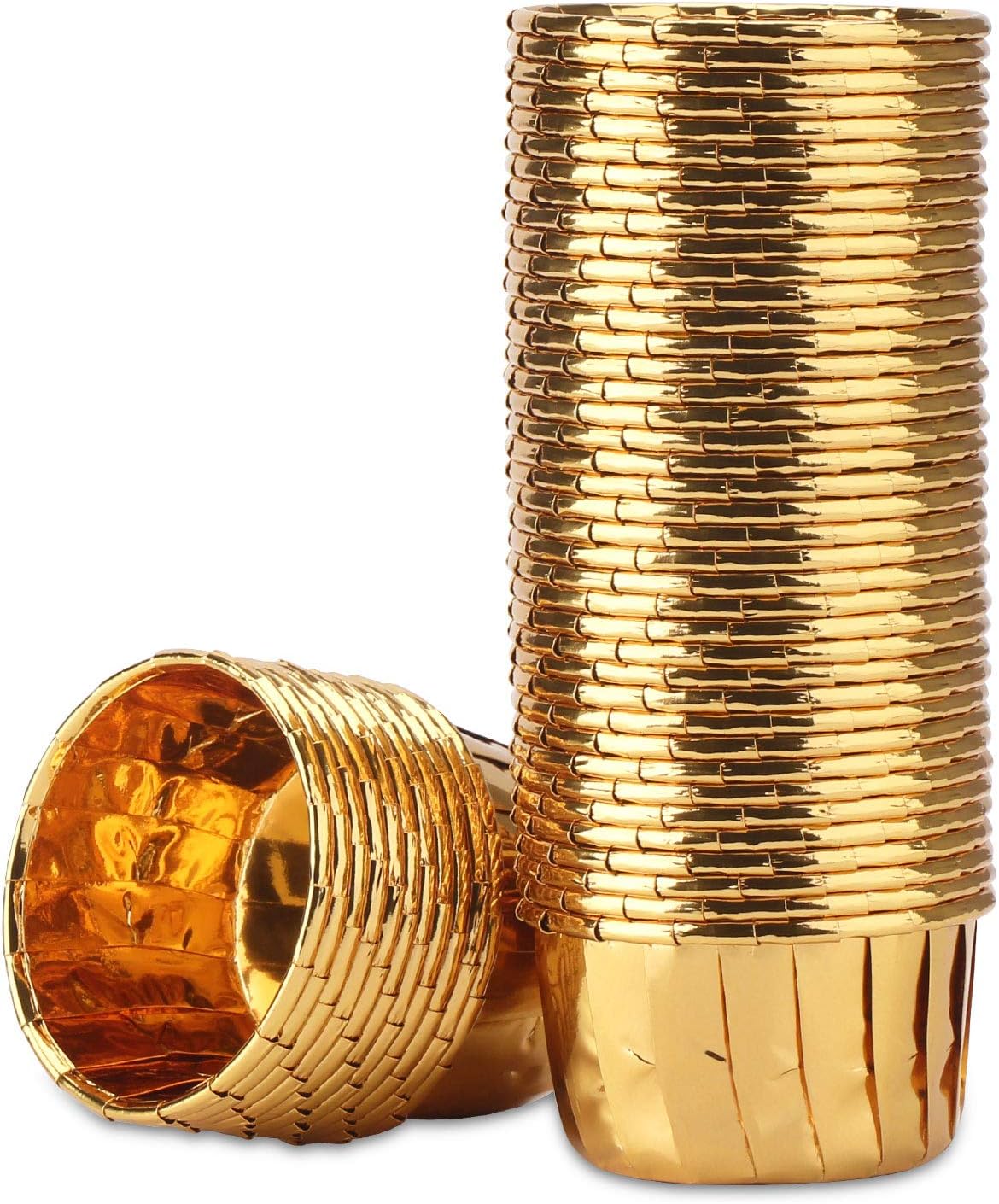 Disposable Aluminum  Ice Cream Cupcake Baking Cups 50 Pcs