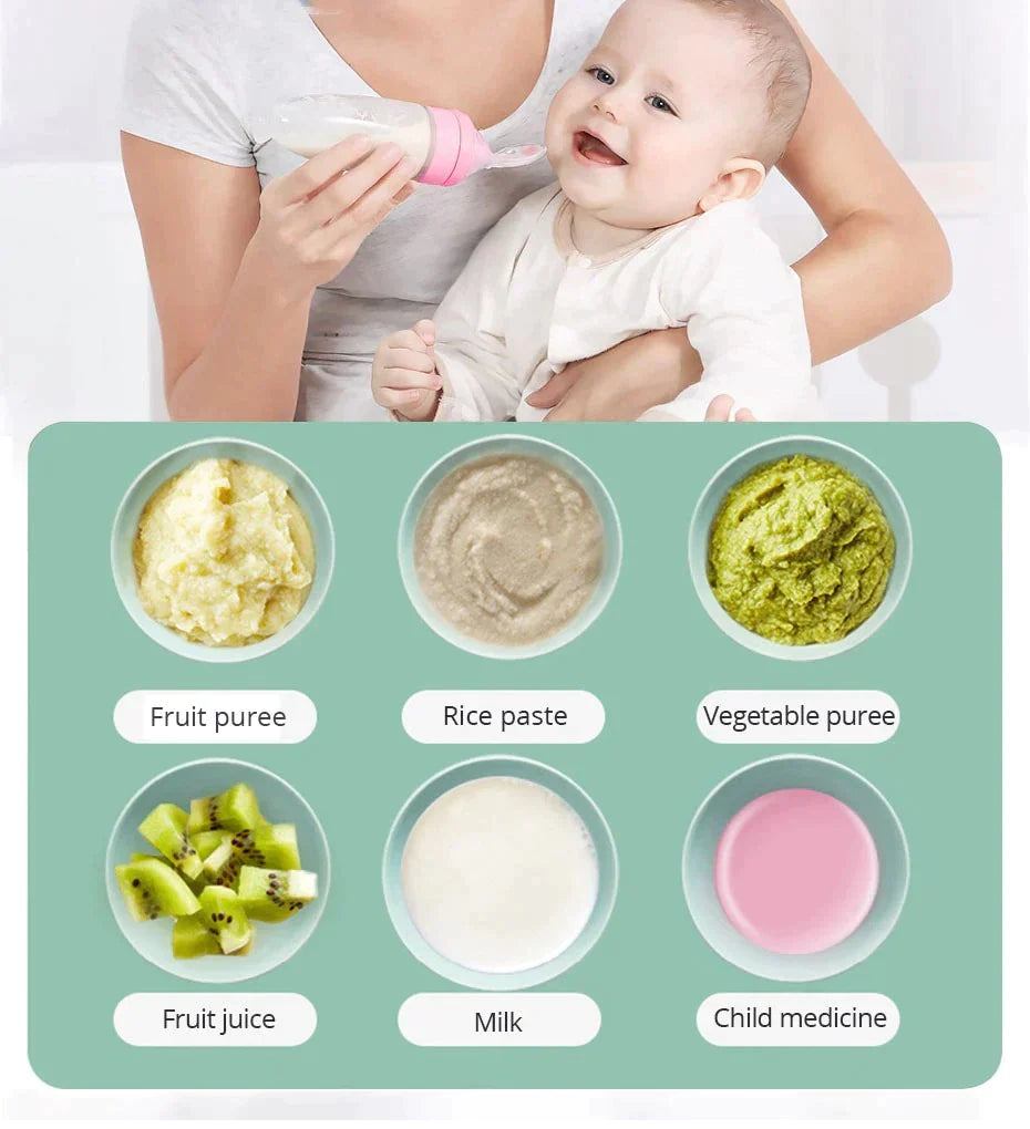 Baby Silicone Spoon Feeder Pacifier and Kneepad (Pack of 3)