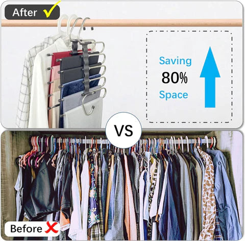 5 in 1  Space Saving Clothes Organizer Hanger
