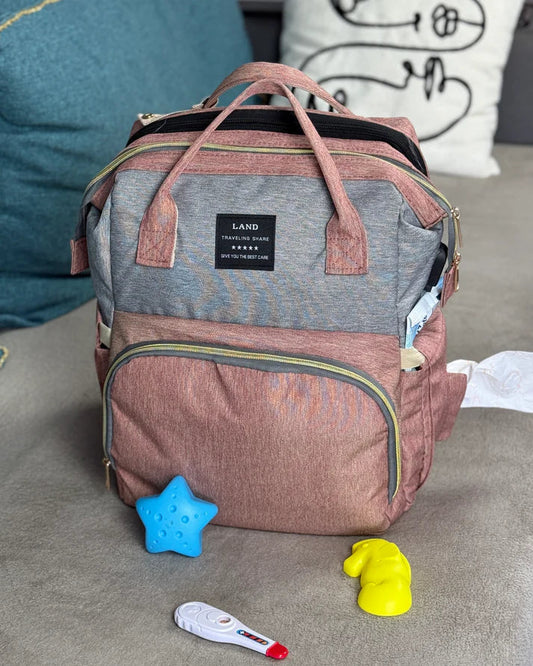 Baby Travel Diaper Bag With Outdoor Bassinet Bed  Backpack