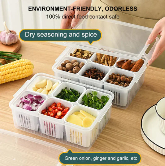 6 Grids Food Storage Container with Lid