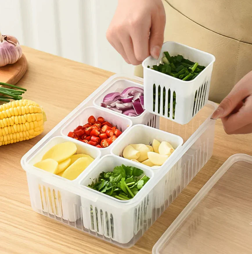 6 Grids Food Storage Container with Lid