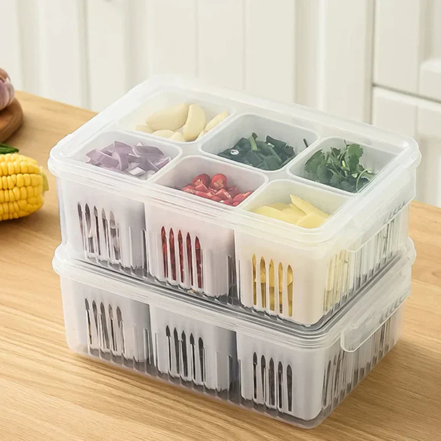 6 Grids Food Storage Container with Lid