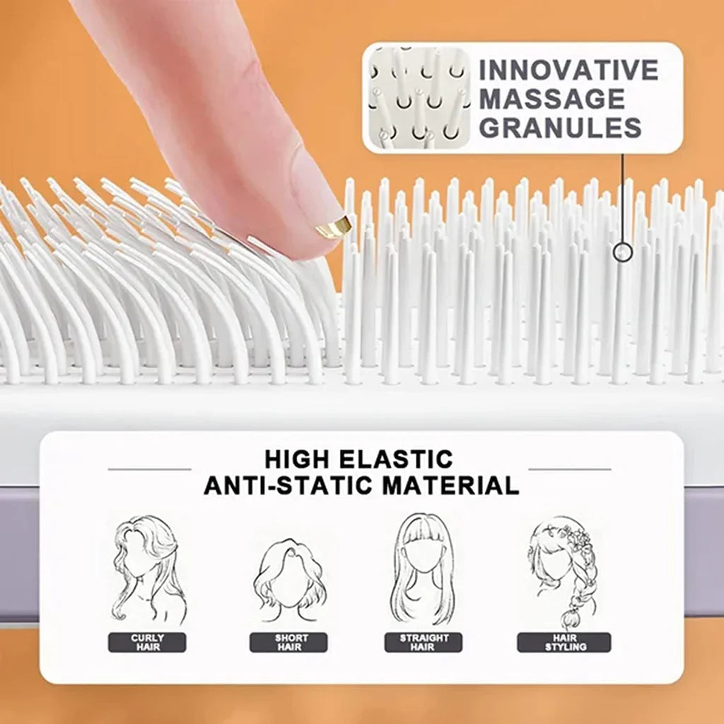 Self Cleaning Hair Brush Comb | 99 Pcs Left⏰