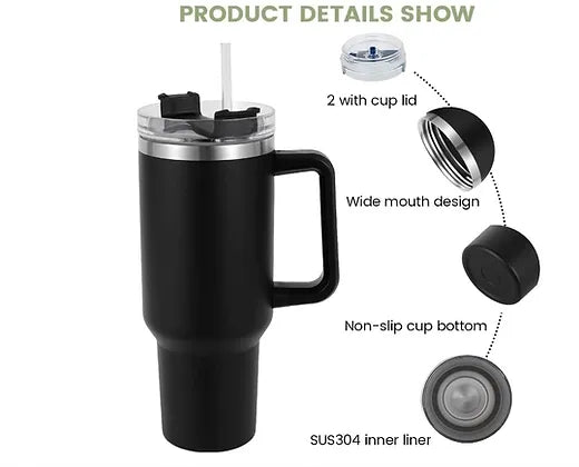 Stainless Steel 1200ML Tumbler With Straw ( Hot Selling🔥)