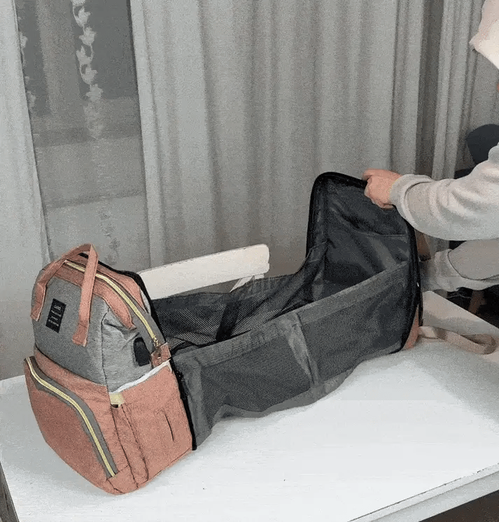 Baby Travel Diaper Bag With Outdoor Bassinet Bed  Backpack