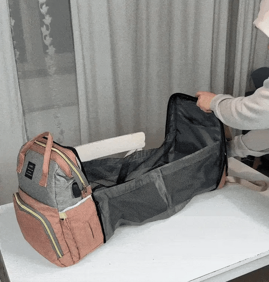 Baby Travel Diaper Bag With Outdoor Bassinet Bed  Backpack