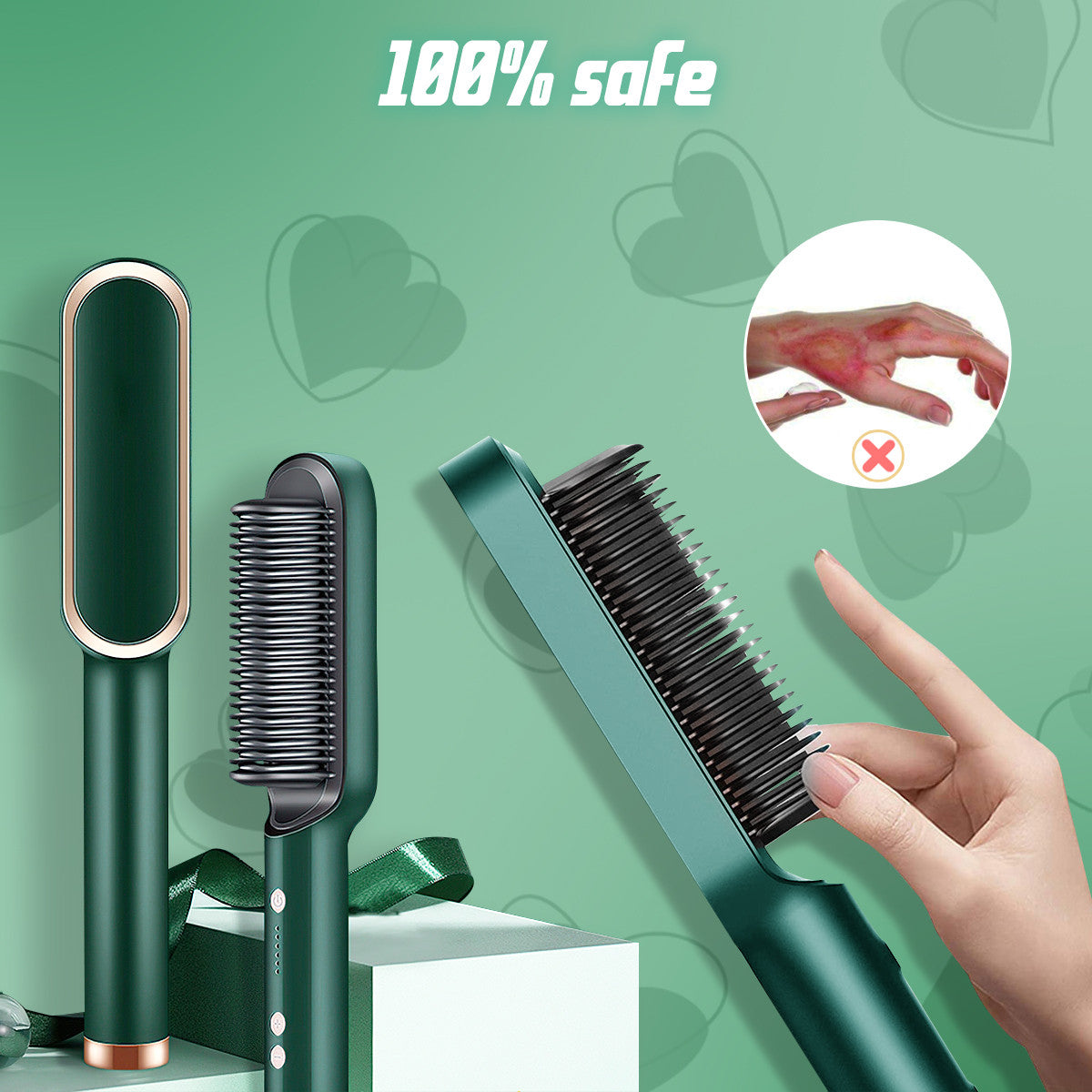 Professional Anti Scaled Hair Straightener Brush