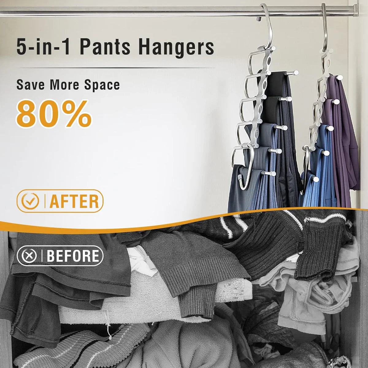 5 in 1  Space Saving Clothes Organizer Hanger